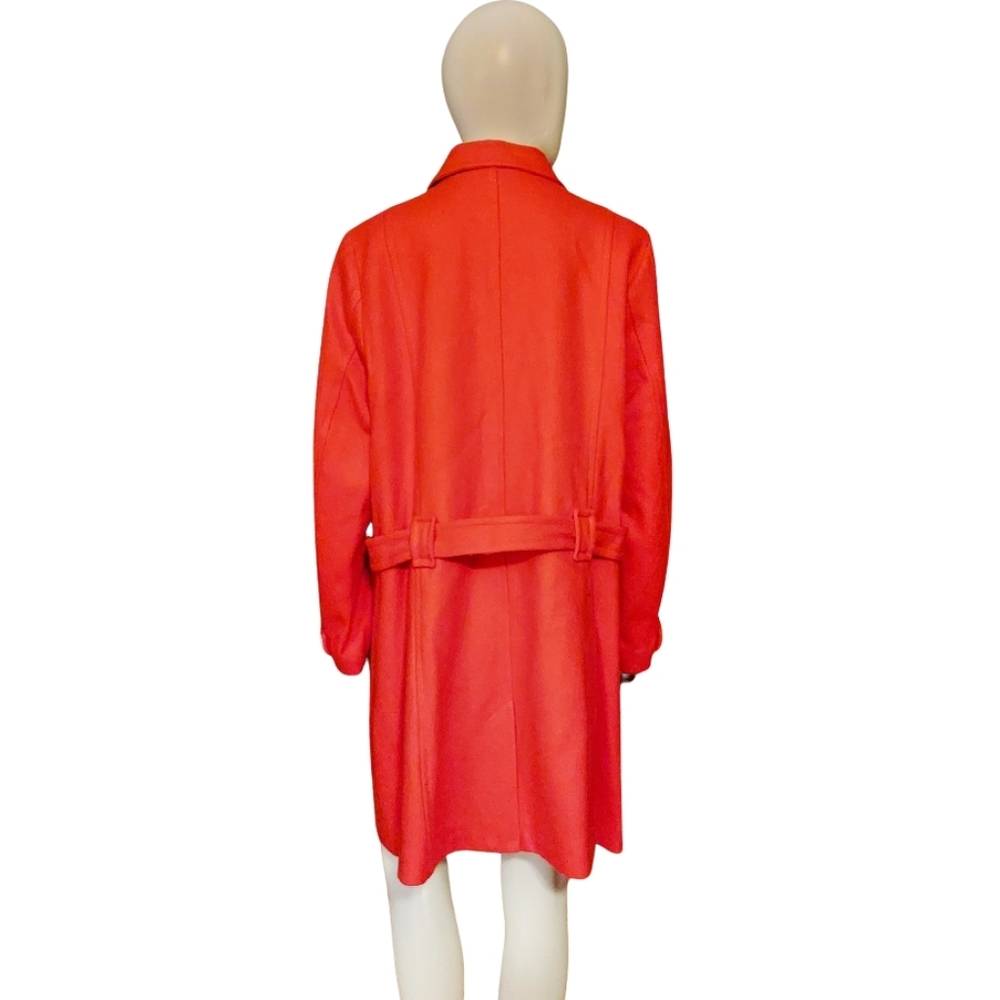 Modcloth Red Mod Belted Car Coat NWT - Picture 4 of 15